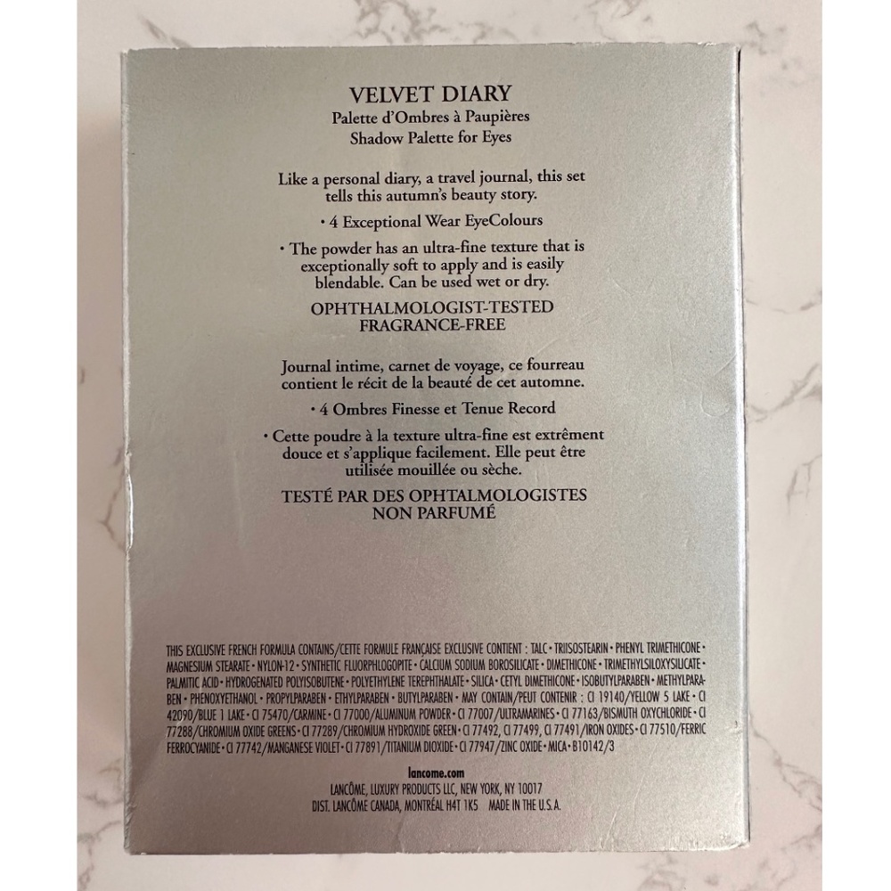 Lancome Paris Velvet Diary Palette 4 Eyeshadows Palette *NEW* - Picture 8 of 9
